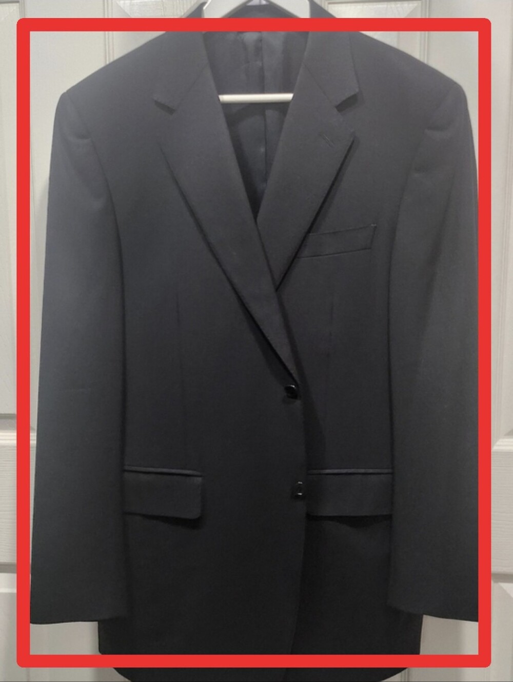 Canali Black Two-Button Men's Suit Jacket Travel Water Resistant